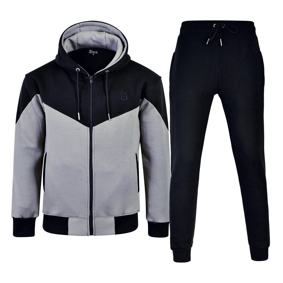 Men's Tracksuit Black and silver