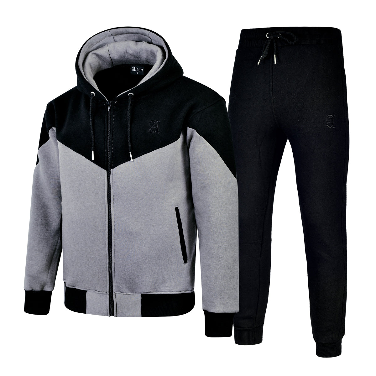 Men's Tracksuit Black and silver