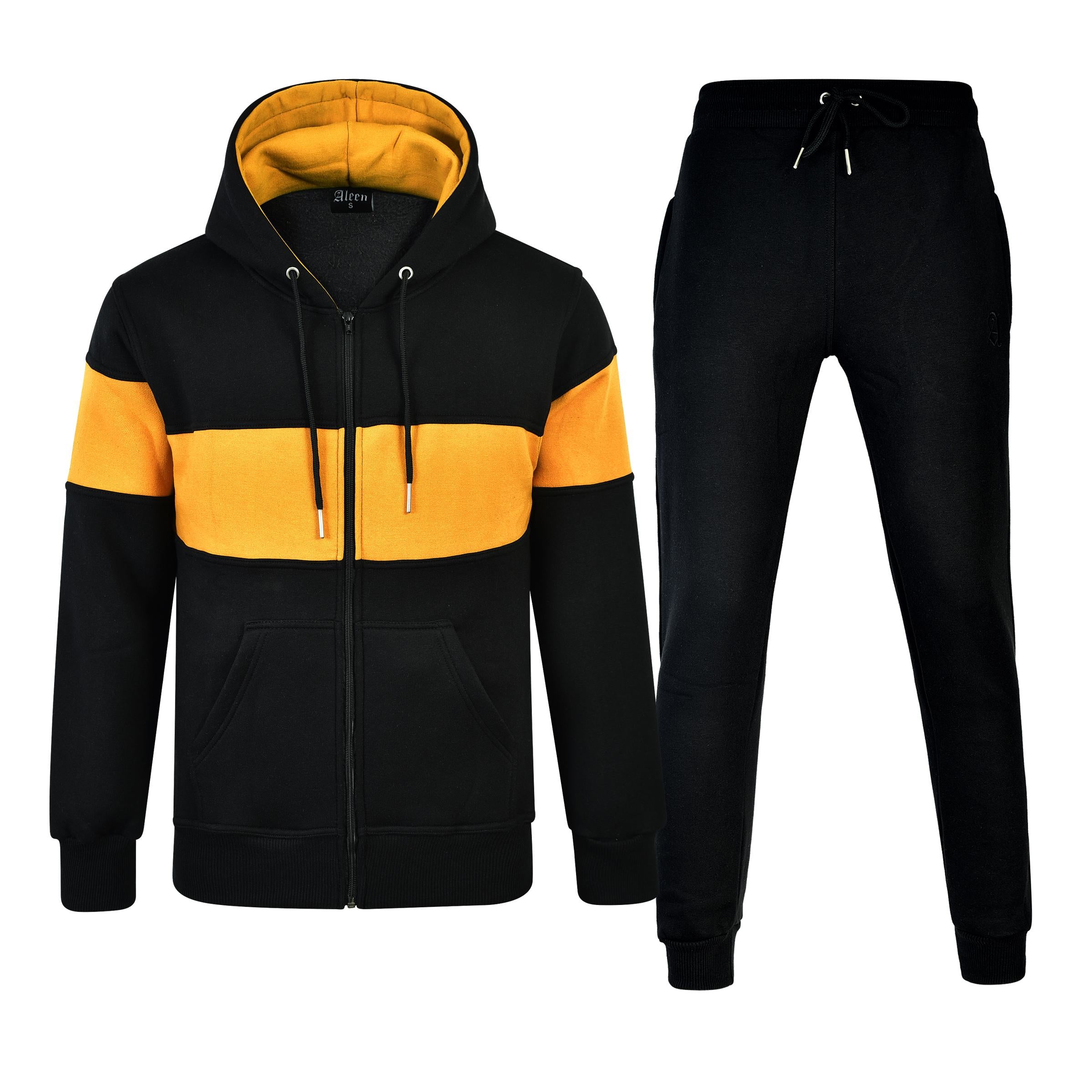 Men's Tracksuit Black and Orange