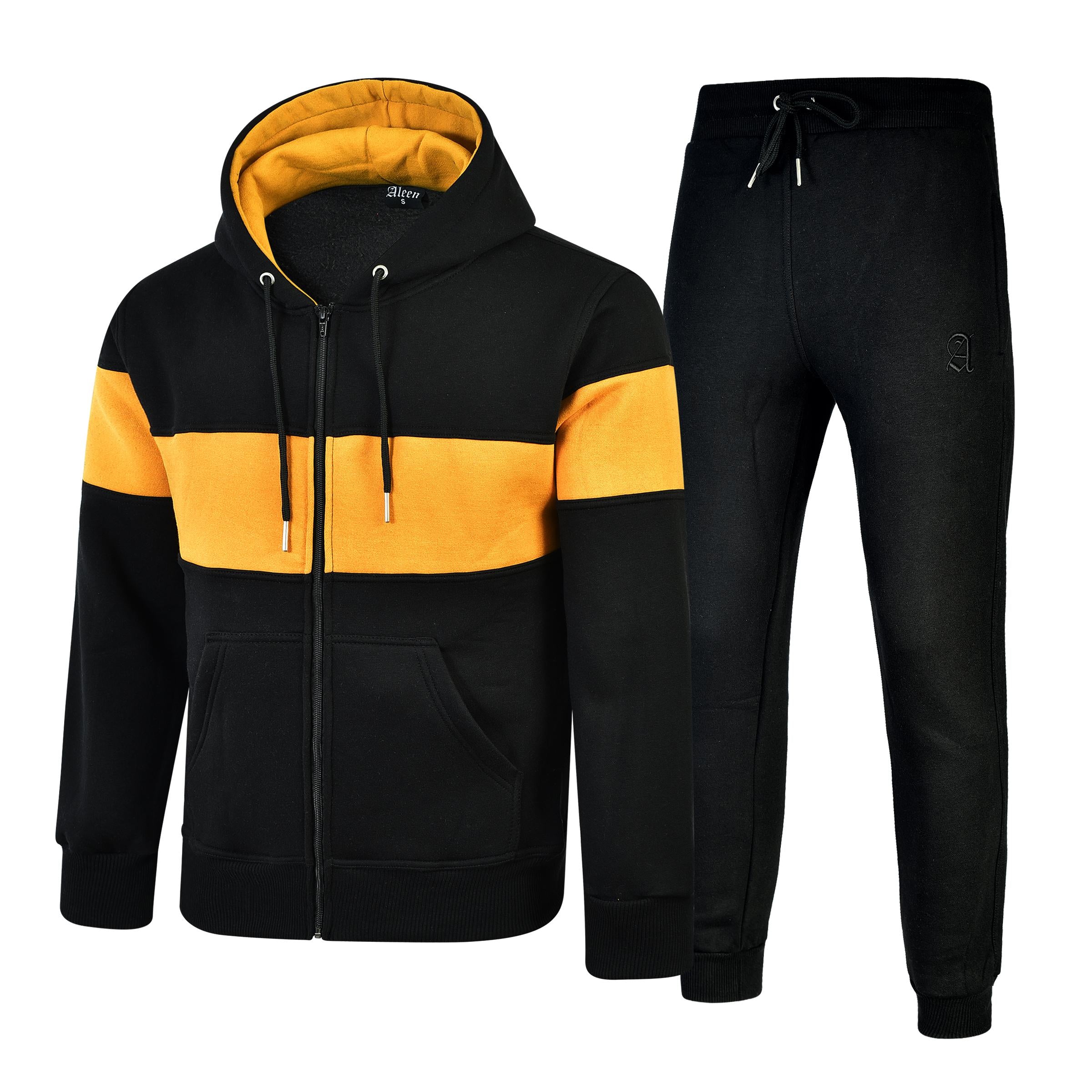 Men's Tracksuit Black and Orange